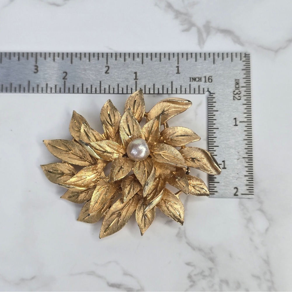 Vintage Signed Brooch Lot 4pc Capri Mamselle CS Sarah Coventry Floral Rhinestone - Picture 12 of 14